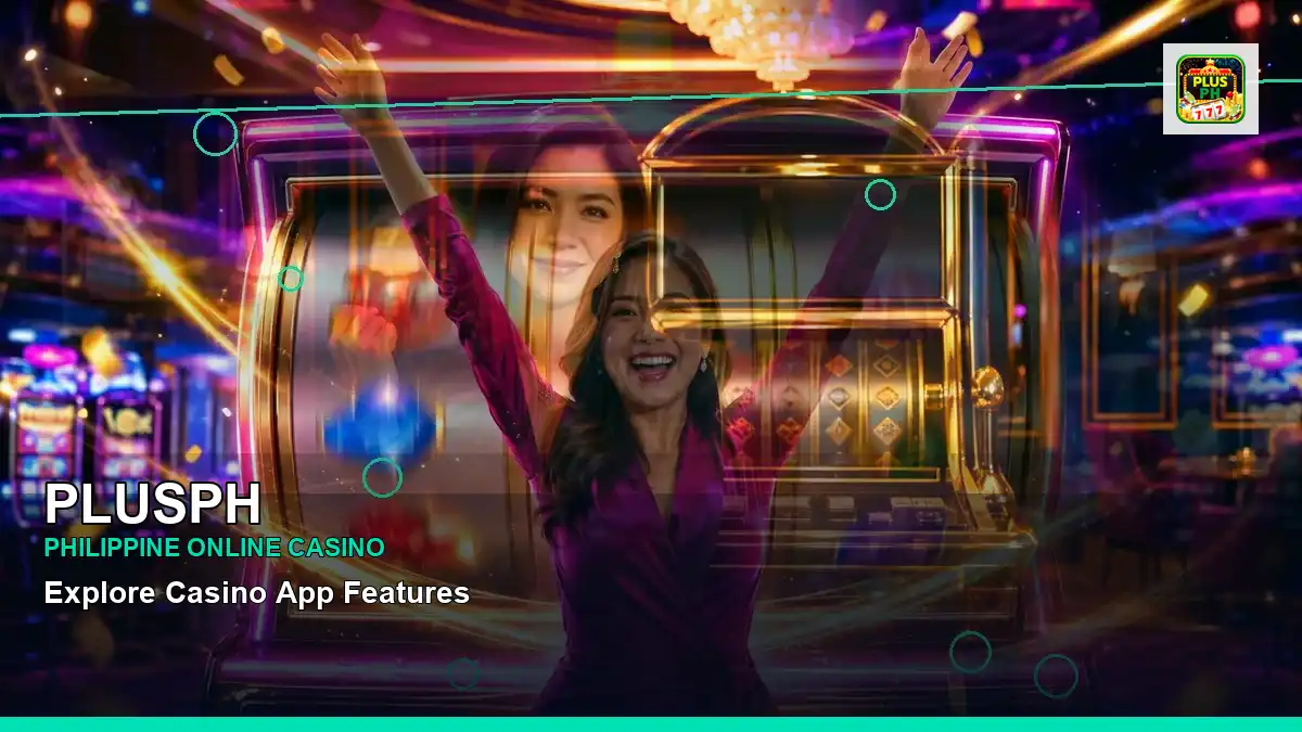 PLUSPH play phone mobile casino games in a centered scene for the PLUSPH brand search, casino access, games, account help